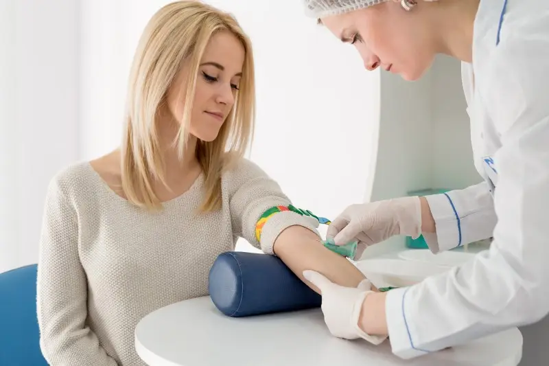 A lab blood draw at Harding Medical Institute in Orlando