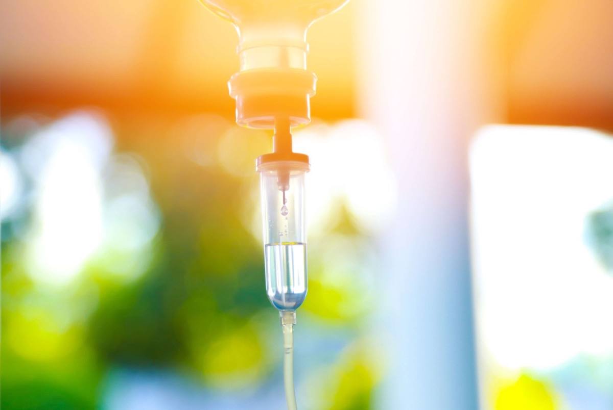 A medical IV infusion drip at Harding Medical Institute in Orlando
